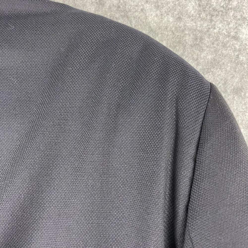 J Hilburn Wool Blazer Sport Coat Mens 46R‎ Navy Blue Guabello Italian 2 Button